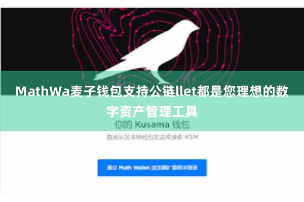 MathWa麦子钱包支持公链llet都是您理想的数字资产管理工具