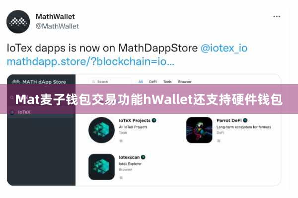 Mat麦子钱包交易功能hWallet还支持硬件钱包