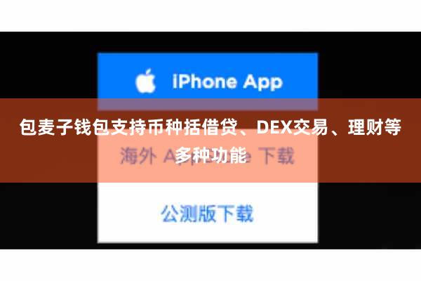 包麦子钱包支持币种括借贷、DEX交易、理财等多种功能