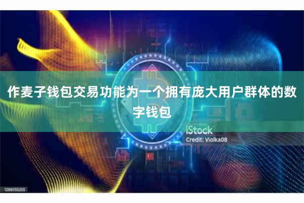 作麦子钱包交易功能为一个拥有庞大用户群体的数字钱包